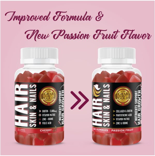 Gomitas sin gluten Grab The Gold para belleza cabello y piel