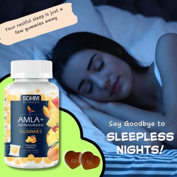 Gomitas SOHM amla ashwagandha sabor piña mango caja