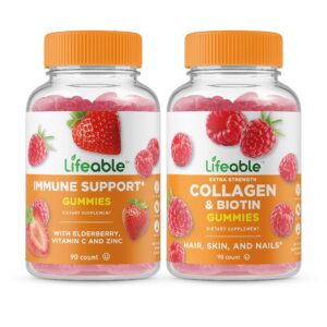 Gomitas soporte inmunológico Lifeable con colágeno y biotina