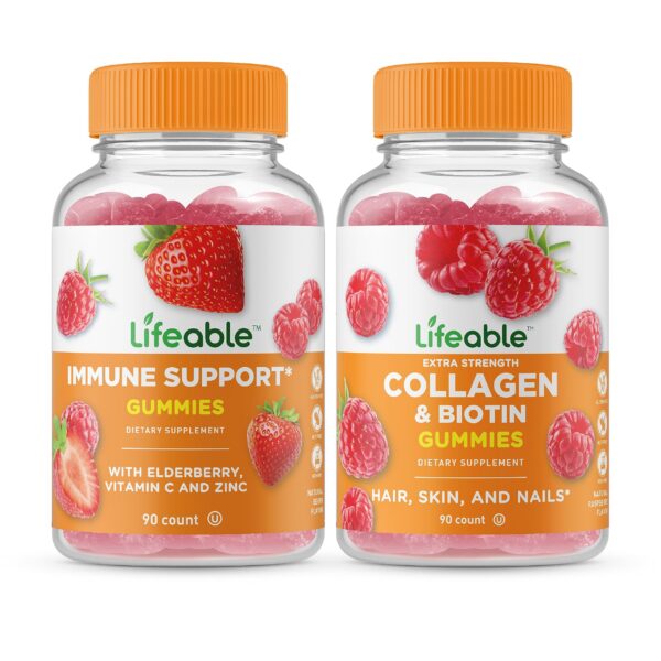 Gomitas soporte inmunológico Lifeable con colágeno y biotina