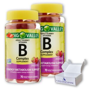Botella de gomitas Spring Valley B Complex sabor fresa 70 unidades