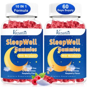 Gomitas para dormir Vazatisi paquete frontal sabor frambuesa