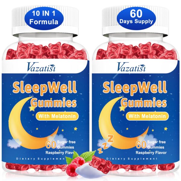 Gomitas para dormir Vazatisi paquete frontal sabor frambuesa