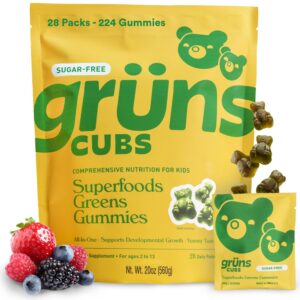 Gomitas Super Greens Gruns para salud digestiva y fuerza