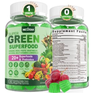 Gomitas Super Greens Nextdia para salud digestiva y energía