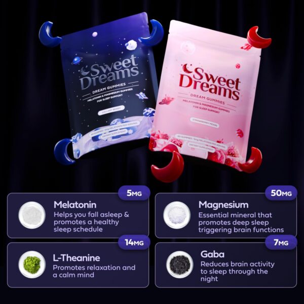 Gomitas SweetDreams melatonina y magnesio para adultos