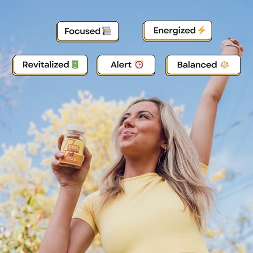 Gomitas energéticas Vibe Gummies mostrando textura y color verde