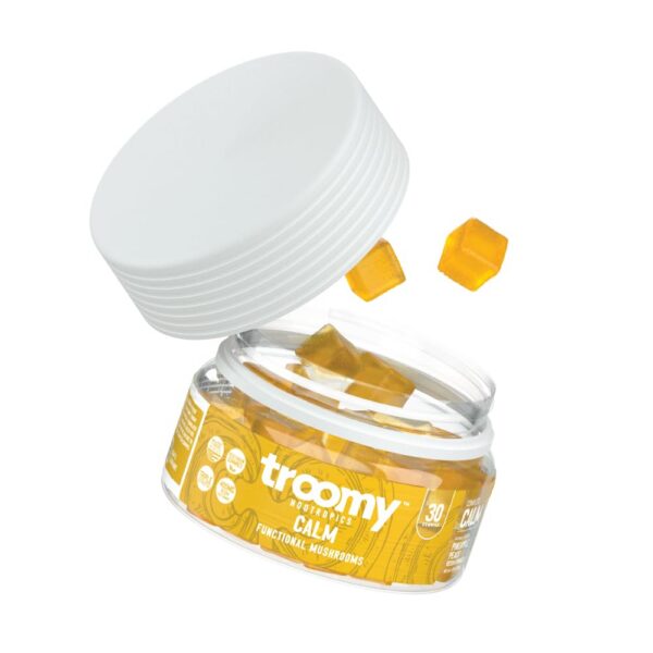 Gomitas Troomy Reishi Calm en sabor piña durazno detalle