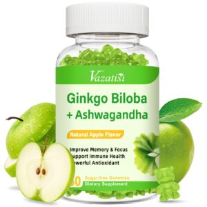 Gomitas Vazatisi ginkgo biloba y ginseng con sabor a manzana