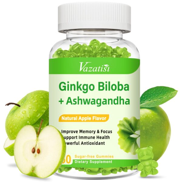 Gomitas Vazatisi ginkgo biloba y ginseng con sabor a manzana