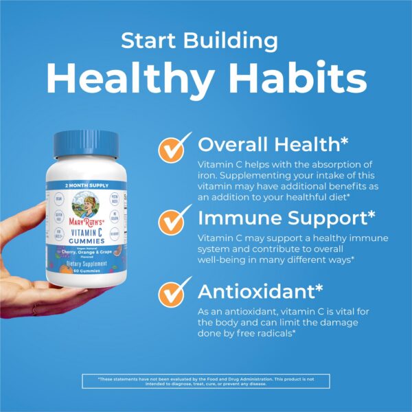 Gomitas veganas Vitamina C MaryRuth en varios sabores