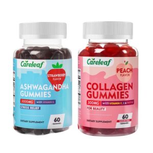 Gomitas veganas de Ashwagandha y colágeno sin azúcar careleaf