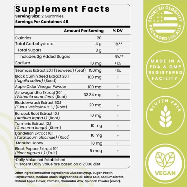 Gomitas veganas con blend de superalimentos antioxidantes