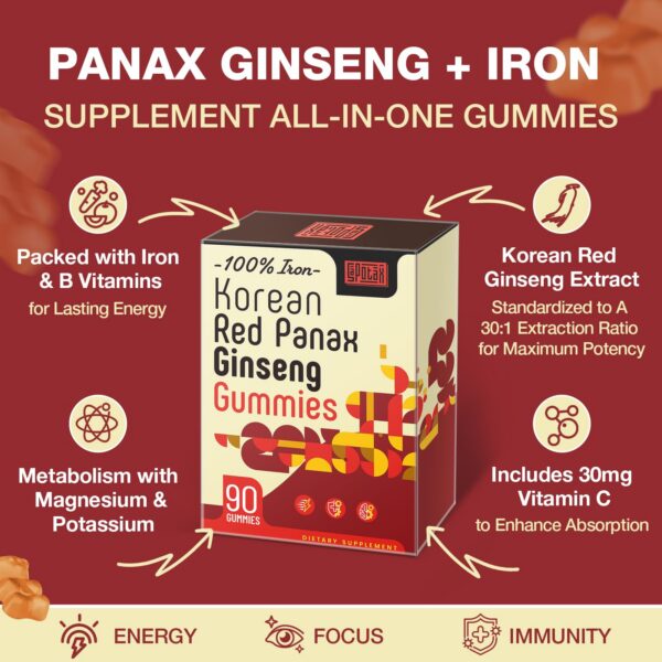 Gomitas veganas hierro con vitaminas y minerales esenciales