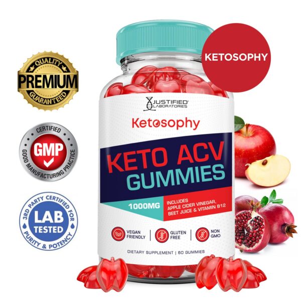 Version 1.0.0 Gomitas veganas Ketosophy Keto ACV con vitamina B12 y folato