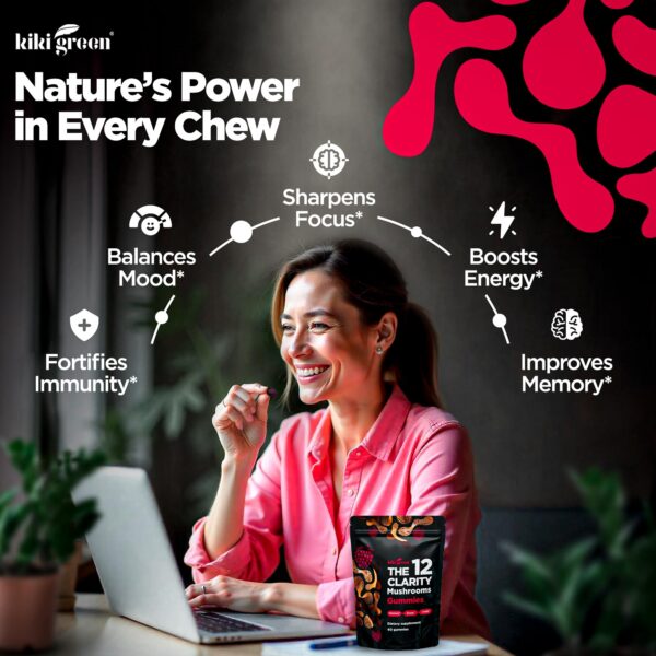 Gomitas veganas KIKI Green para memoria y enfoque