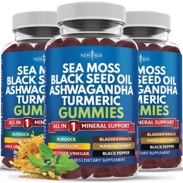 Gomitas veganas de musgo marino y semilla negra New Age