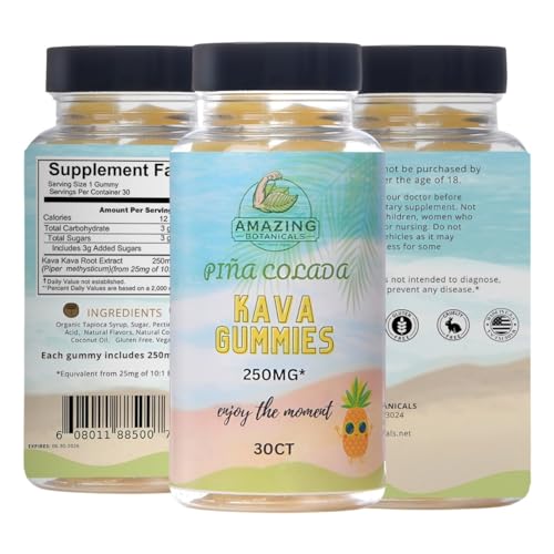 Version 1.0.0 Gomitas veganas sabor Pina Colada con extracto de Kava 250mg