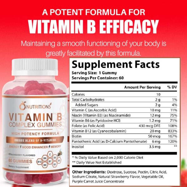 Gomitas veganas vitamina B O NUTRITIONS