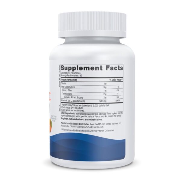Gomitas veganas vitamina c Nordic Naturals bajo azúcar