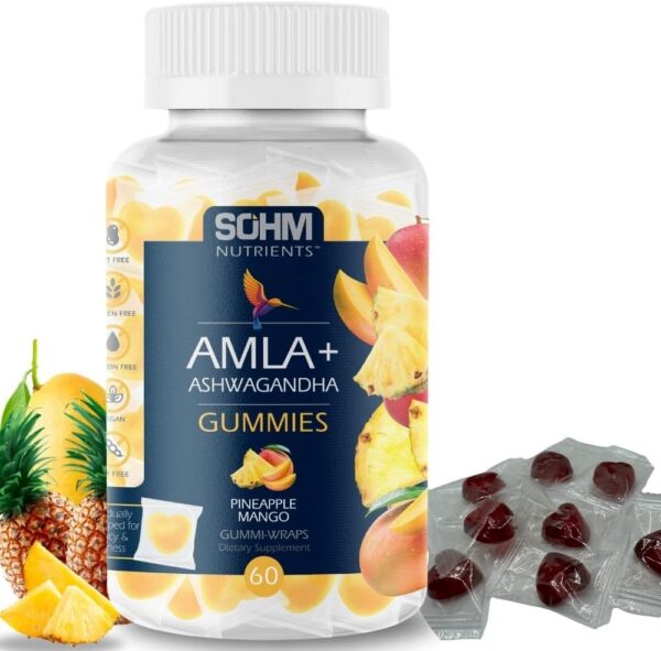 Gomitas vegetarianas SOHM amla y ashwagandha soporte inmunológico