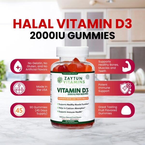 Version 1.0.0 Frasco Zaytun gominolas vitamina d3 halal 90 unidades
