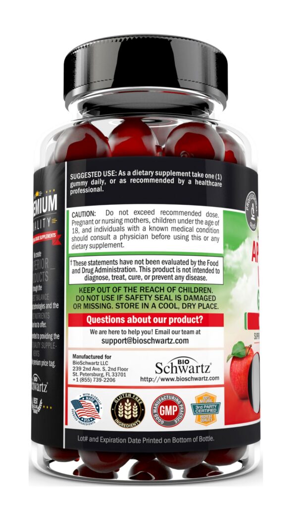 Gomitas vinagre manzana BioSchwartz saludable y vegano