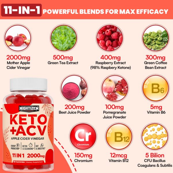 Gomitas de vinagre de manzana para digestión y metabolismo