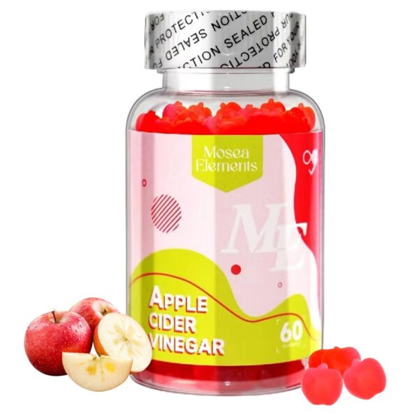 Bote de gomitas de vinagre de manzana MOSEA ELEMENTS 60 unidades
