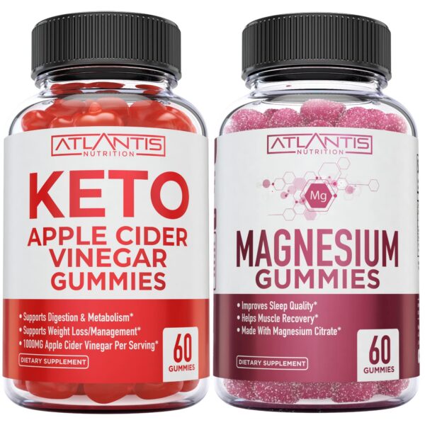Version 1.0.0 Gomitas de Vinagre de Sidra de Manzana Keto Atlantis Nutrition frasco
