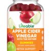 Gomitas de vinagre de sidra de manzana Lifeable 1000mg envase frontal