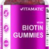 Gomitas Vitamatic biotina 10000 mcg sabor frambuesa natural