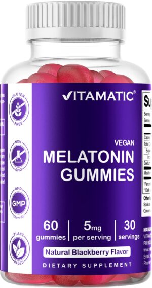 Gomitas Vitamatic melatonina sabor zarzamora veganas