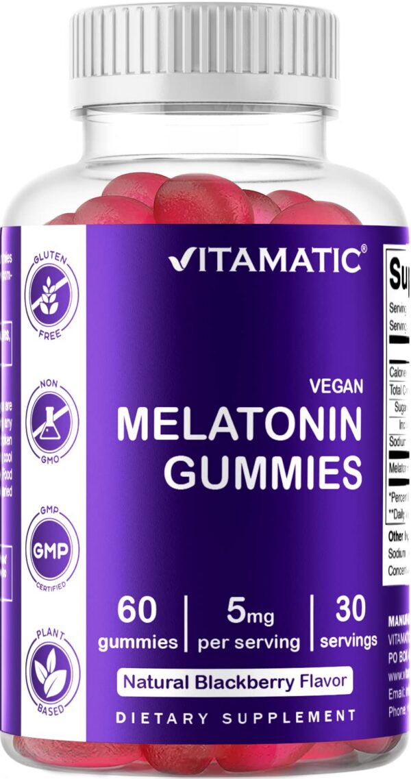Gomitas Vitamatic melatonina sabor zarzamora veganas