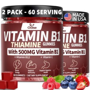 Frasco de gomitas de vitamina B1 y bayas de OALSE