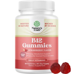 Gomitas vitamina b12 Natures Craft frasco 60 unidades