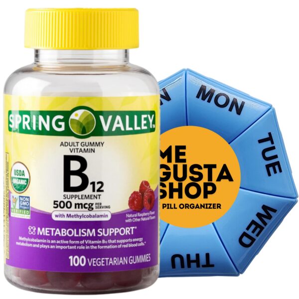 Gomitas Vitamina B12 Spring Valley Frambuesa 500 mcg