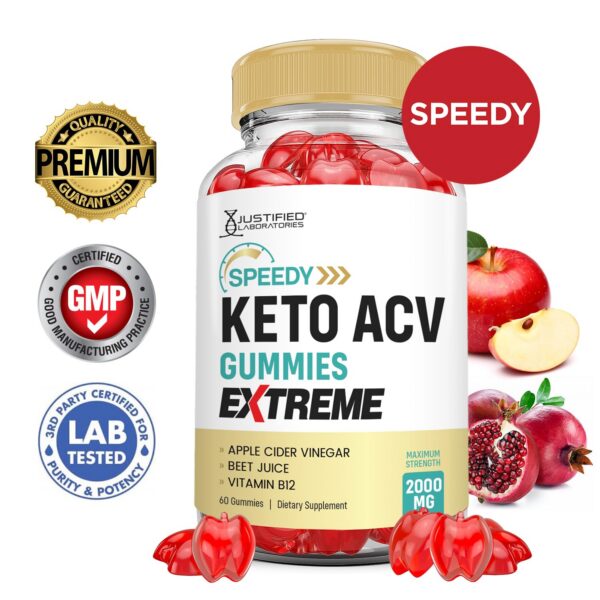 Version 1.0.0 Envase gomitas keto Speedy ACV con ingredientes