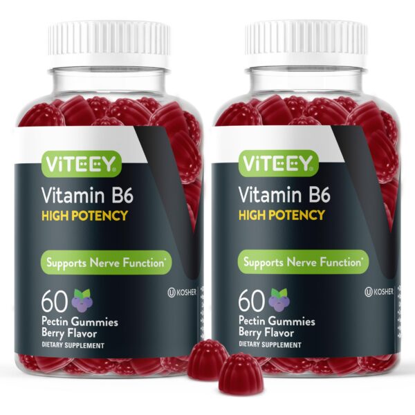 Gomitas vitamina b6 120 piezas sabor bayas Viteey
