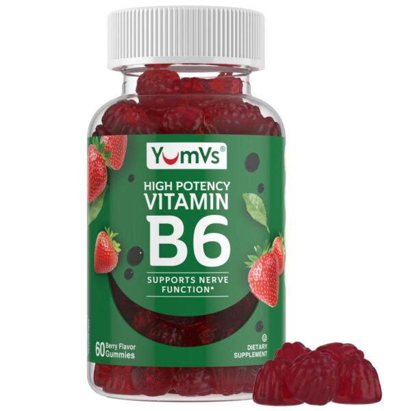 Botella Gomitas Vitamina B6 100mg YUM-V'S sabor Fresa