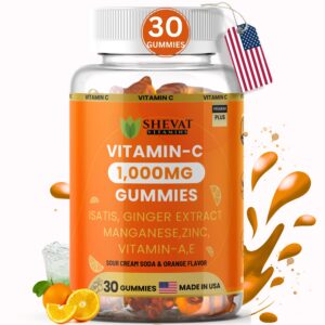 Gomitas vitamina C 1000mg Shevat Vitamins sabor cream soda y naranja