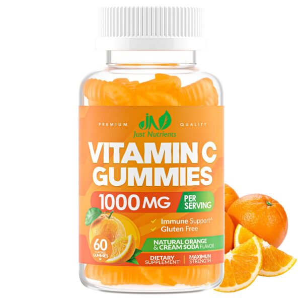 Gomitas vitamina c 1000mg soporte sistema inmune sabor naranja
