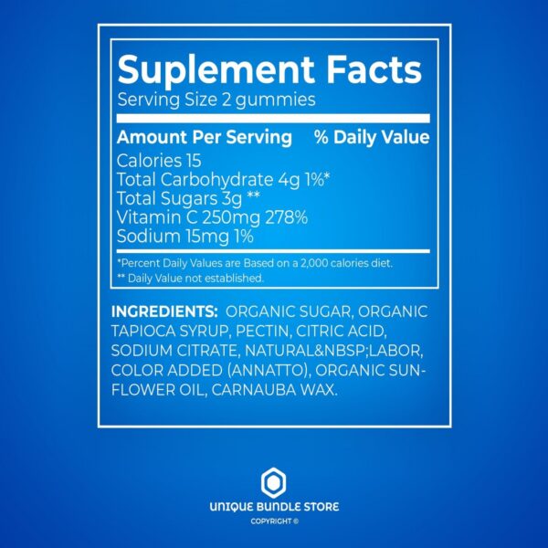 Version 1.0.0 Gomitas de vitamina C en primer plano