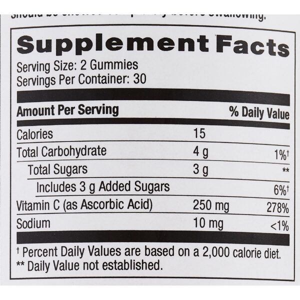 Gomitas vitamina c sabor naranja en botella cvs health