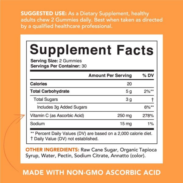 Version 1.0.0 Gomitas vitamina C sabor natural sin artificiales