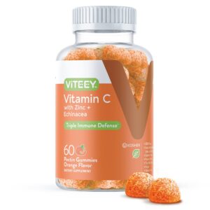 Gomitas Vitamina C Viteey paquete frontal sabor naranja