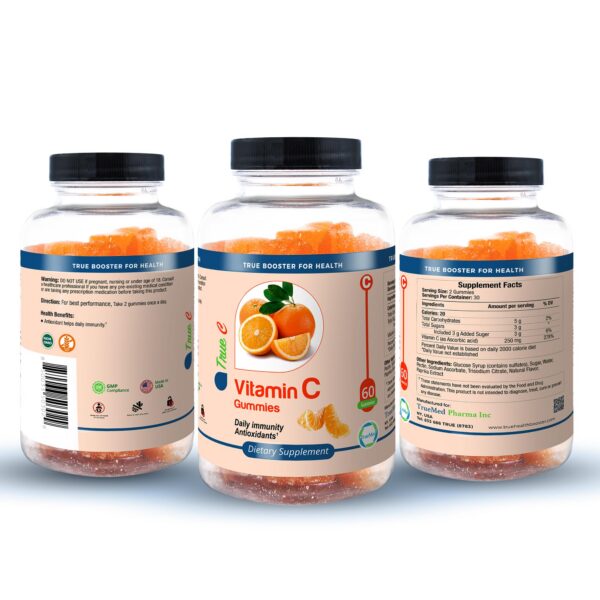 Gomitas vitamina c zinc antioxidantes TRUEMED apoyo diario