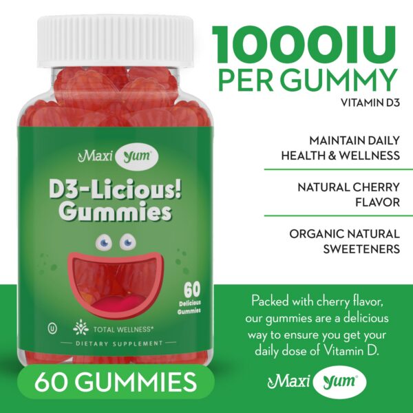 Gomitas vitamina d saludables para niños y adultos