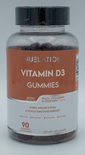 Gomitas vitamina D sin gelatina, sin gluten, sin colores artificiales