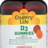 Gomitas vitamina d3 fresa naranja Country Life